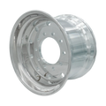 Super Single Wheels 22.5x14 Forged Aluminum Rims Flat Face Polished Hub Pilot