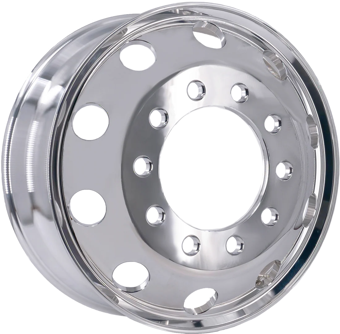 22.5x8.25 Truck Wheels Alcoa Style Forged Aluminum Rims Both-Side Mirror Polished Hub-Piloted