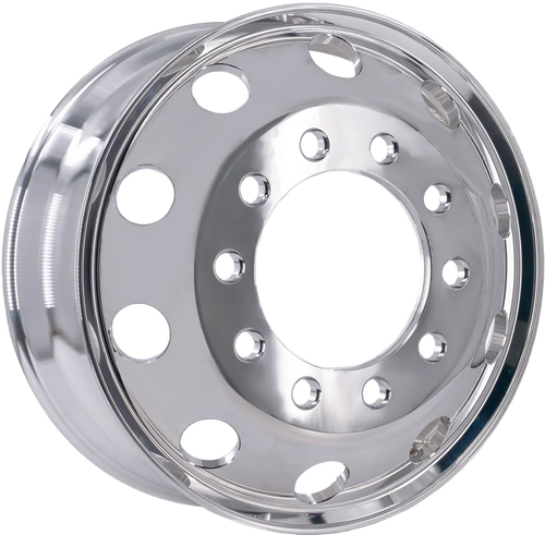 22.5x8.25 Truck Wheels Alcoa Style Forged Aluminum Rims Both-Side Mirror Polished Hub-Piloted