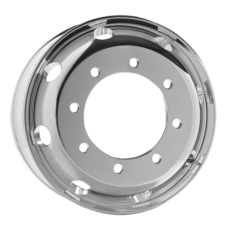 Truck Wheels 19.5 x 7.5 Forged Aluminum Rims Both-Side Mirror Polished