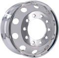 Truck Wheels 22.5x8.25 Alcoa Style Forged Aluminum Rims Hub-Piloted Machined Bright