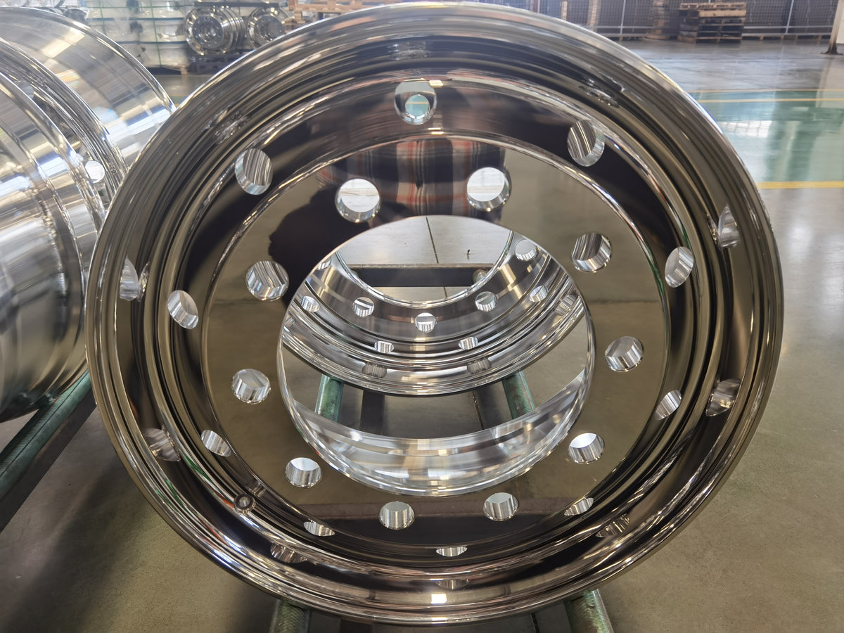 UpLead 22.5 x 9 Flat-Face Forged Aluminum Front Truck Wheels – Hub-Piloted