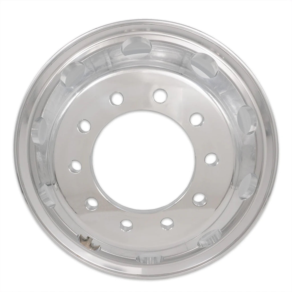 24.5x8.25 Truck Wheels Forged Aluminum Rims Machined Bright