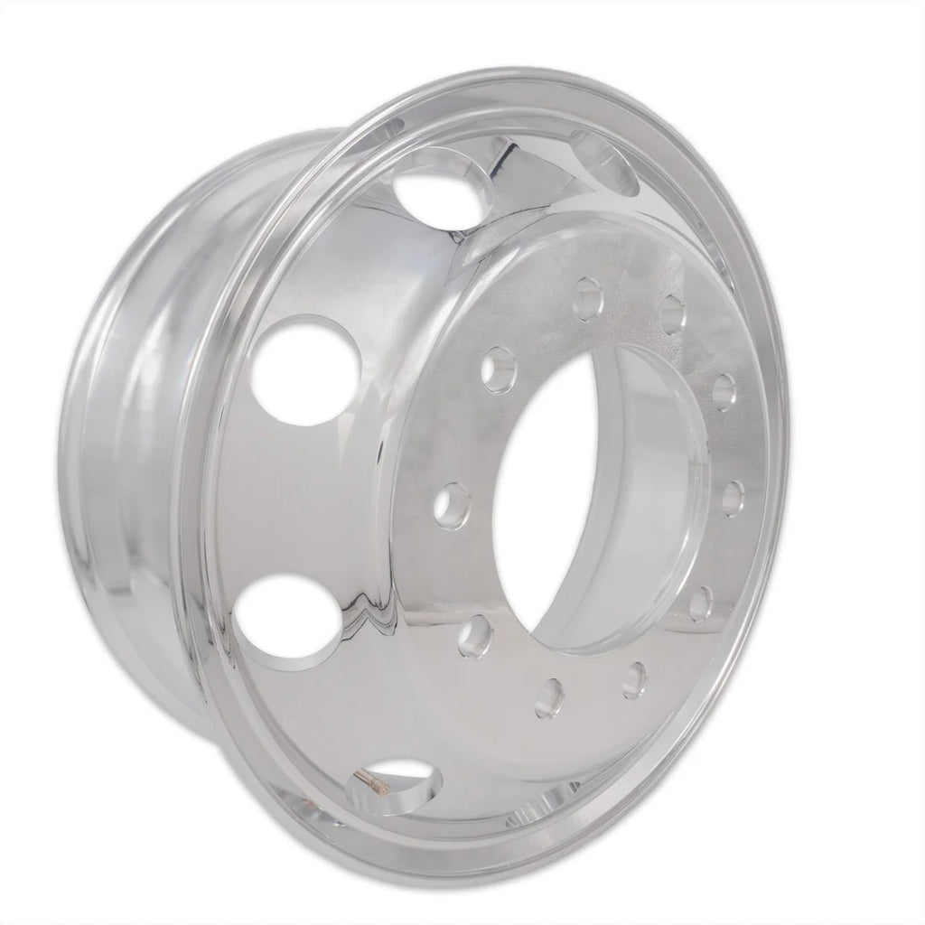 24.5x8.25 Truck Wheels Forged Aluminum Rims Machined Bright