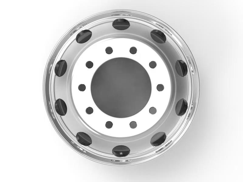 UpLead 22.5 x 8.25 Hub-Piloted Forged Aluminum Truck Wheels –Machined Polished