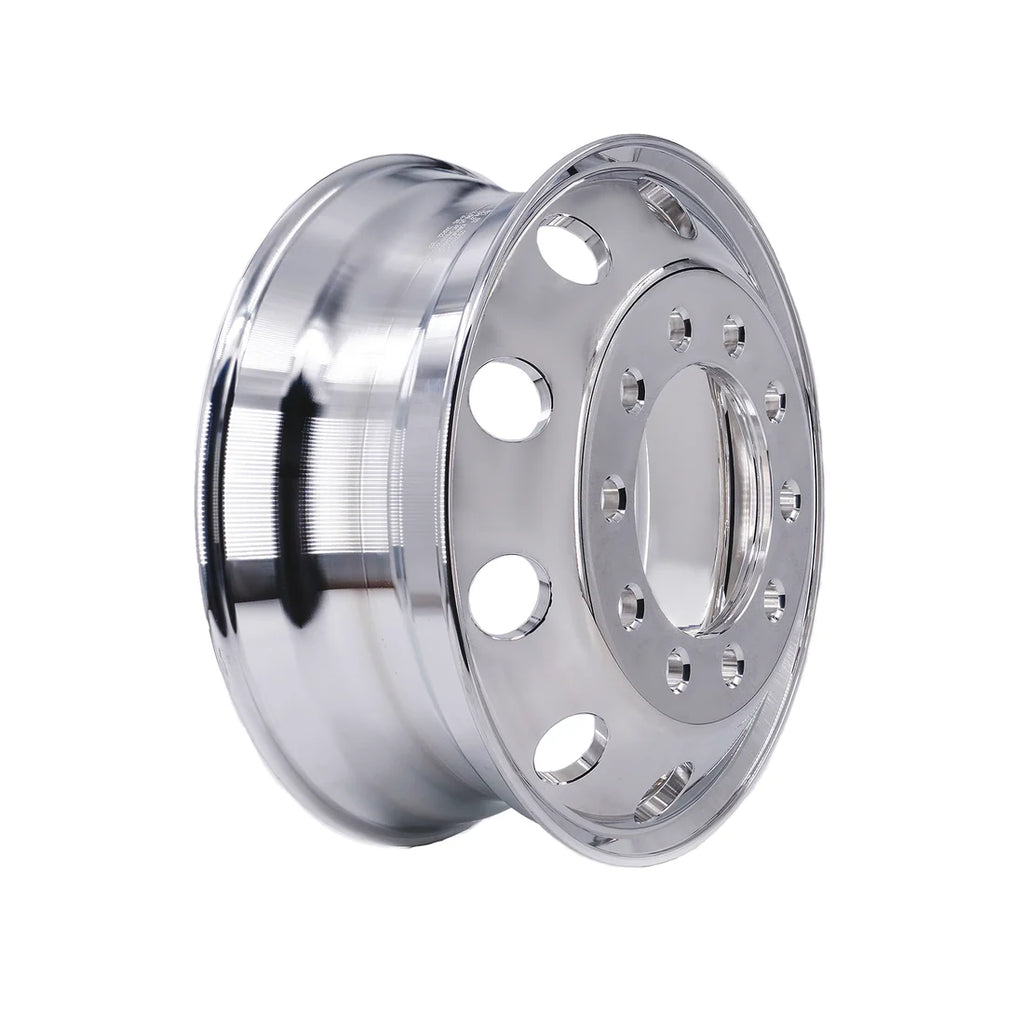 Uplead Truck Wheel 24.5x8.25 Heavy Duty Truck Wheels Forged Aluminum Rims Both-Side Mirror Polished Hub-Piloted