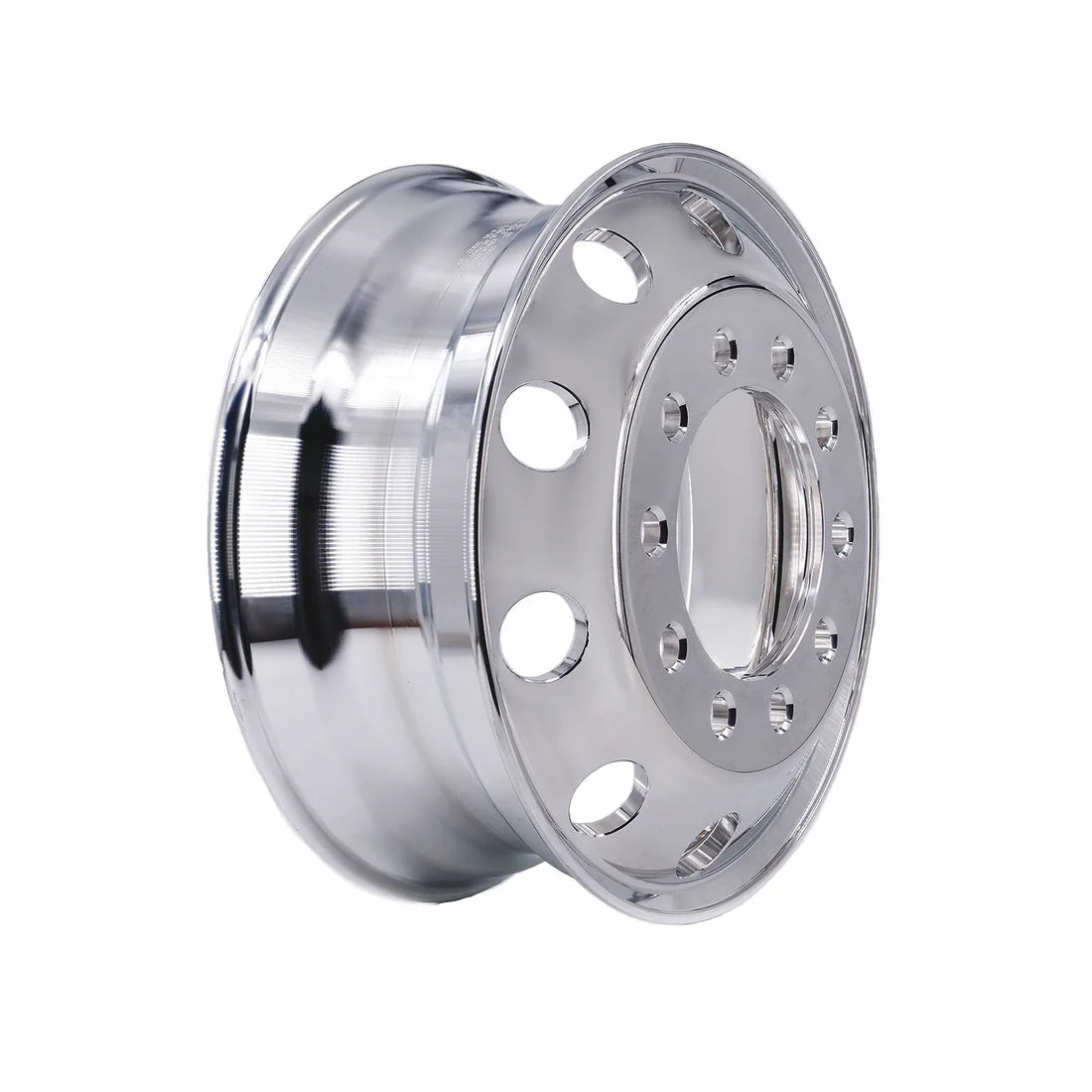 Uplead Truck Wheel 24.5x8.25 Heavy Duty Truck Wheels Forged Aluminum Rims Both-Side Mirror Polished Hub-Piloted