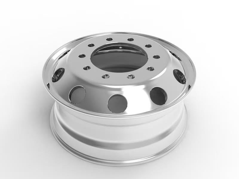 UpLead 22.5 x 8.25 Hub-Piloted Forged Aluminum Truck Wheels –Machined Polished