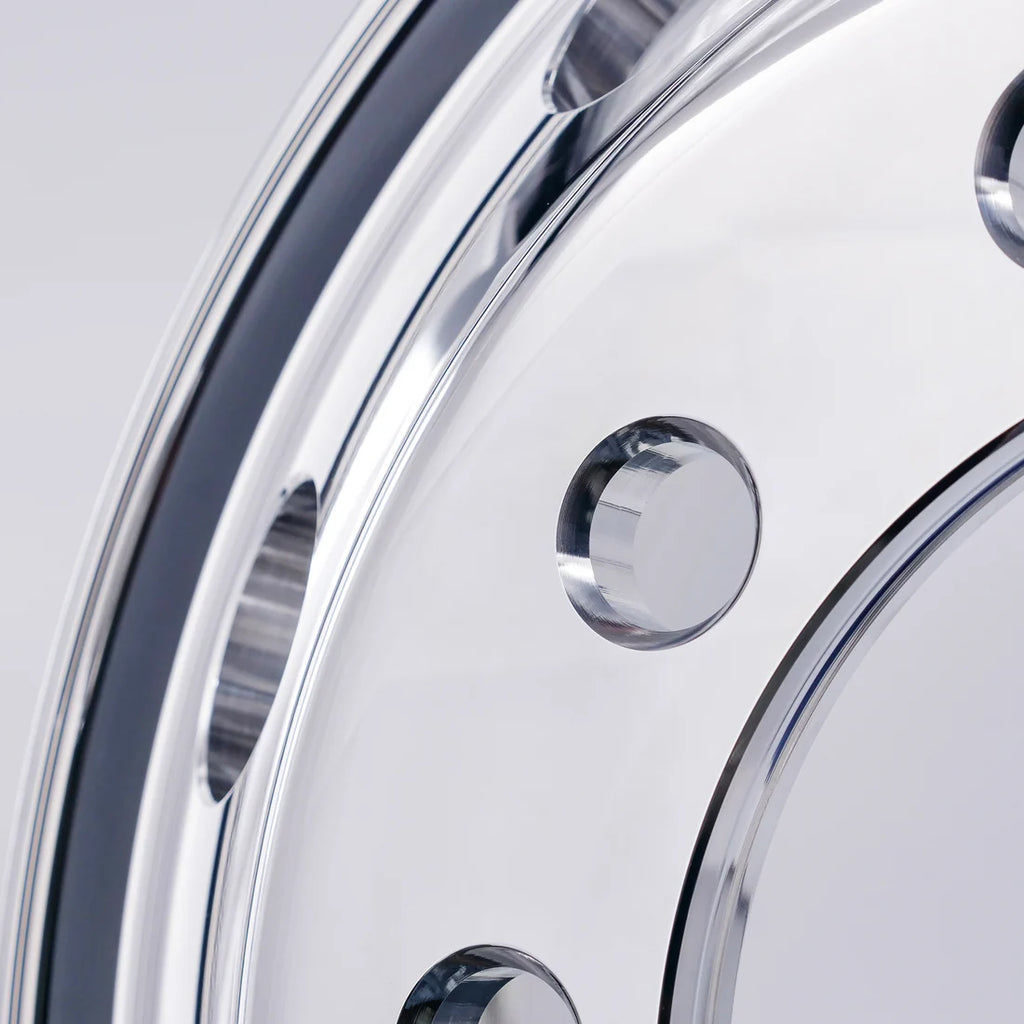 Uplead Truck Wheel 24.5x8.25 Heavy Duty Truck Wheels Forged Aluminum Rims Both-Side Mirror Polished Hub-Piloted