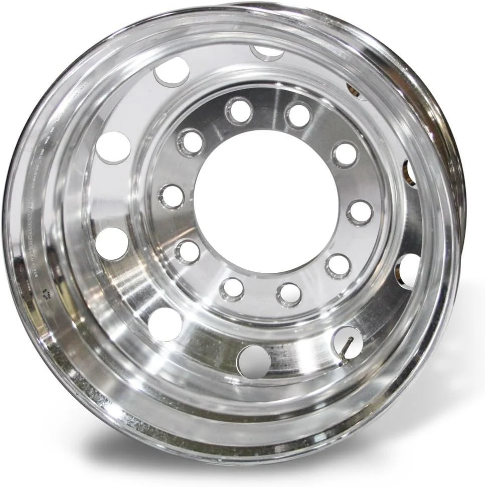 Uplead Truck Wheel 24.5x8.25 Heavy Duty Truck Wheels Forged Aluminum Rims Both-Side Mirror Polished Hub-Piloted