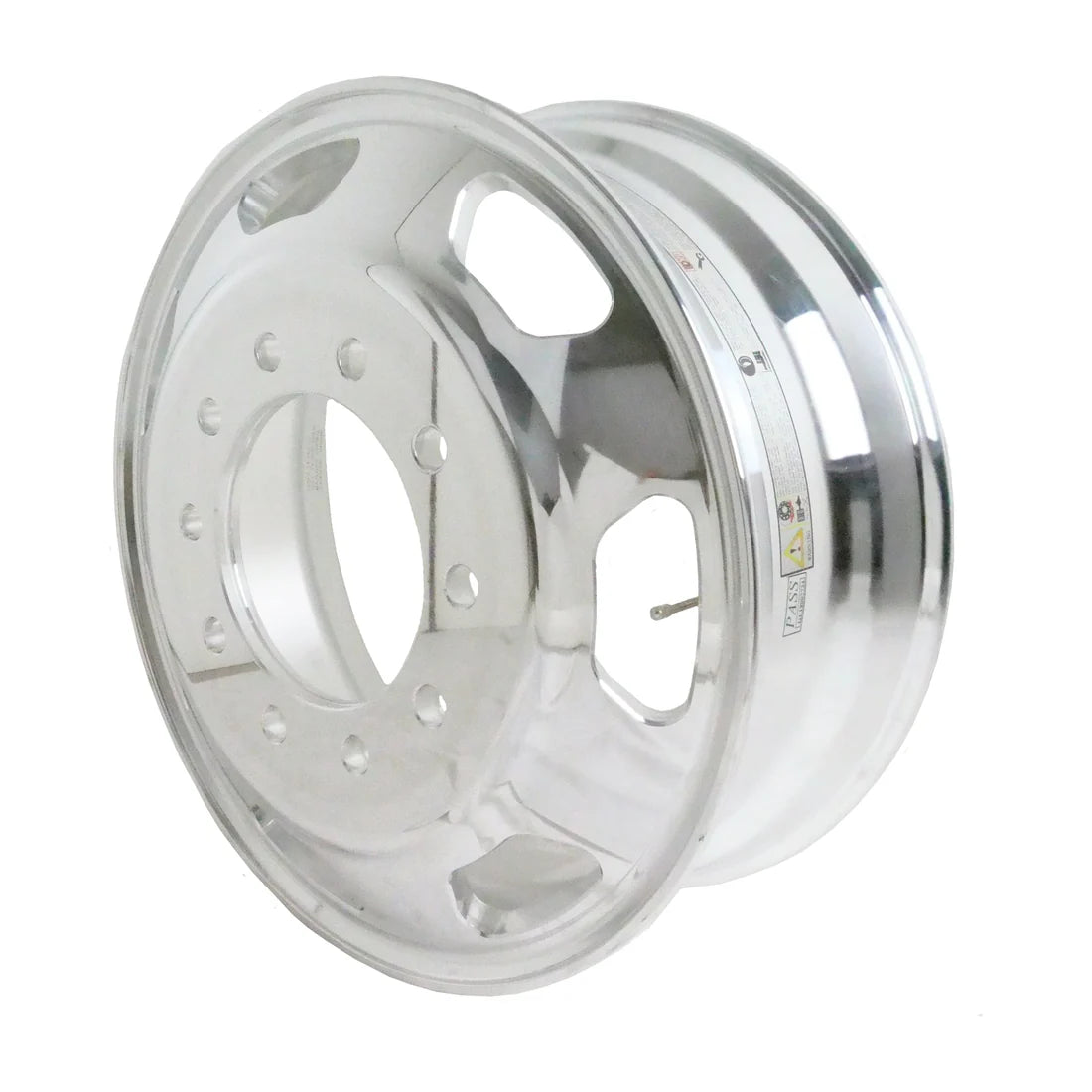 Truck Wheel 24.5 x 8.25 Kenworth Stylized Rims - Polished Both Sides