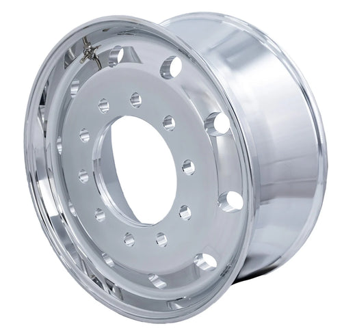 22.5 Aluminum Wheels – Polished Forged 22.5x9 Flat Face Front Hub Pilot Rims