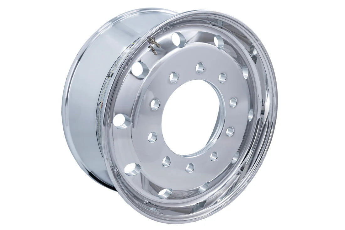 22.5 Aluminum Wheels – Polished Forged 22.5x9 Flat Face Front Hub Pilot Rims