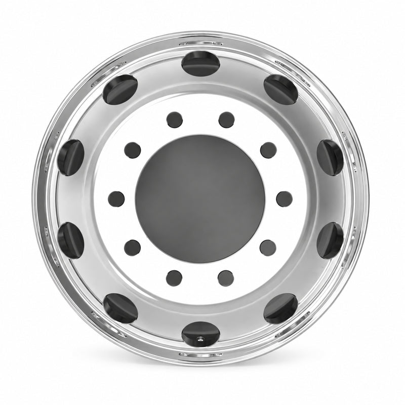 UpLead 22.5 x 8.25 Forged Aluminum Truck Wheels Stud（Budd） – Mirror Polished