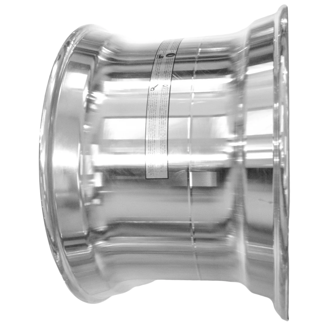 Super Single Wheels 22.5x14 Forged Aluminum Rims Flat Face Polished Hub Pilot